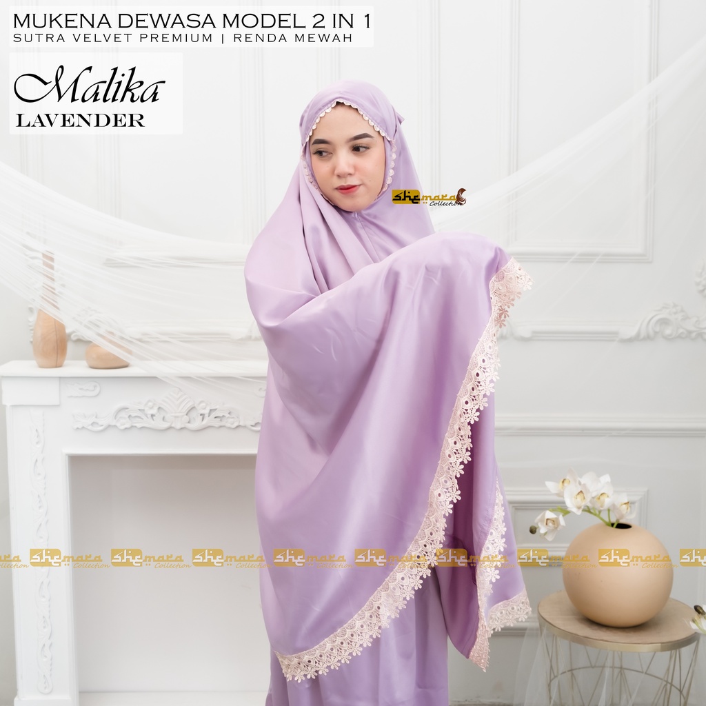 Mukena Dewasa 2in1 Silky Renda Mewah Silk Premium SheMara - MalikaSeries