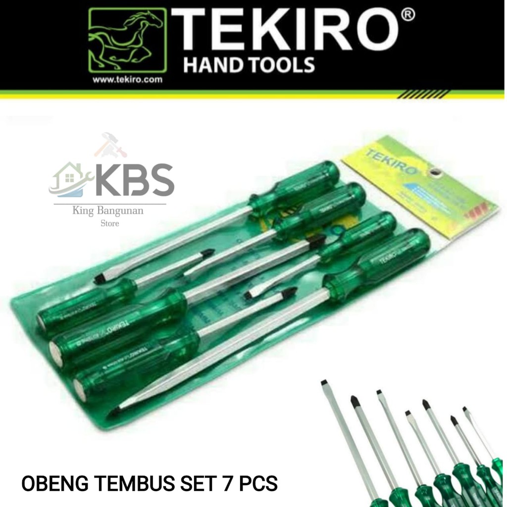 Jual Tekiro Obeng Set Pcs Tembus Hijau Transparant Obeng Tumbuk Ketok Cg Tekiro Jis