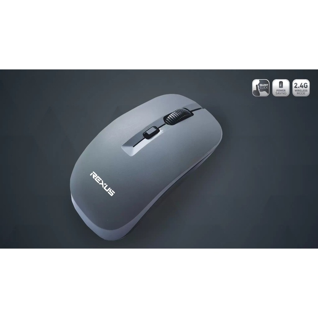 Mouse Pc Komputer Computer laptop usb Wireless Rexus Office Q20 Silent model slim 1600DPI