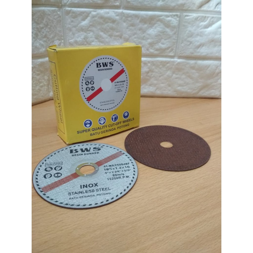 BWS cutting gerinda kating slepan potong besi 4" harga 1pcs
