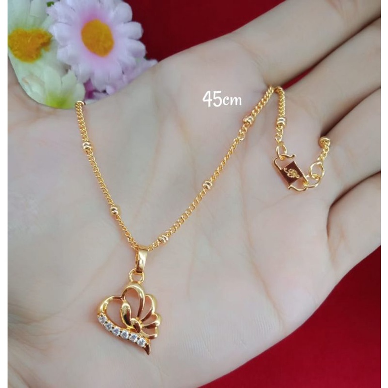 Kalung aksesoris/perhiasan wanita emas muda ksdar 35%