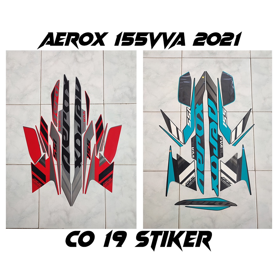 Stiker striping lis body motor yamaha aerox 155 tahun 2021