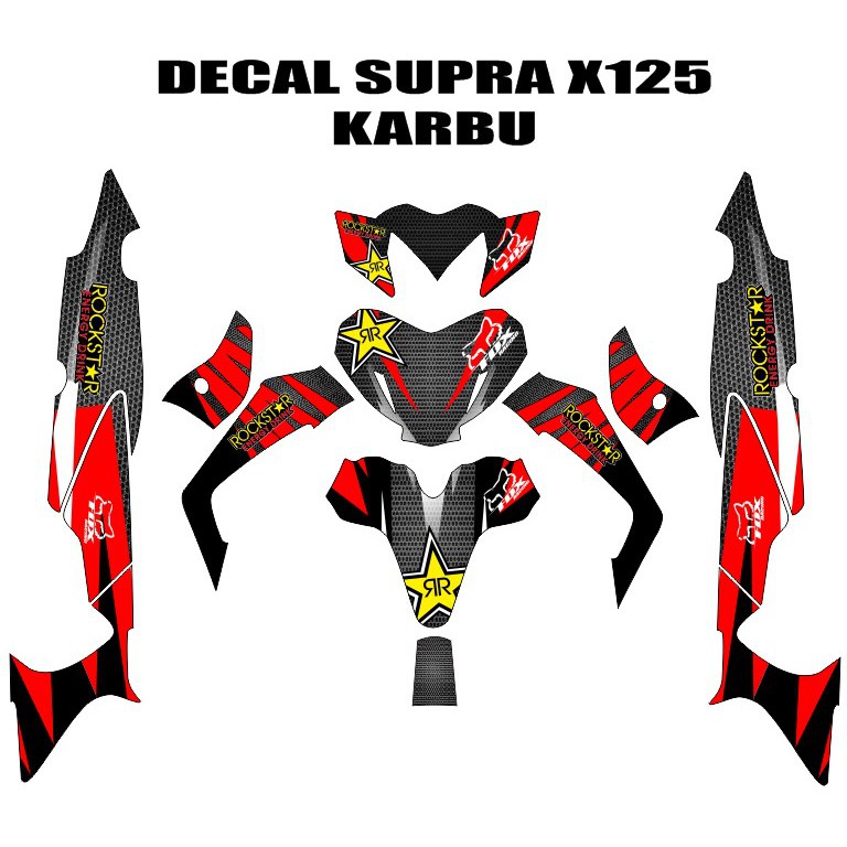 Decal Sticker Supra X 125D dan Supra X 125R