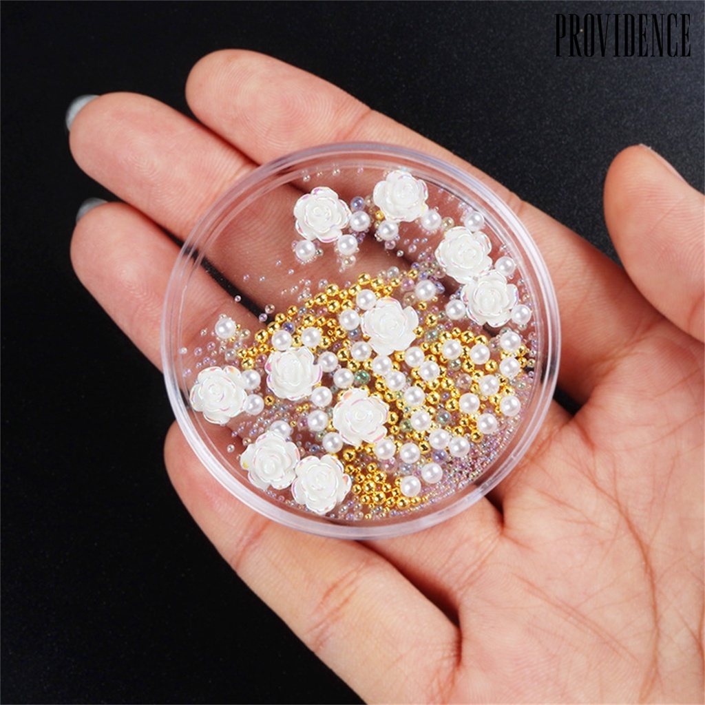 Providence Hiasan Kuku Bentuk Bunga Camellia Aksen Berlian Imitasi Untuk Aksesoris Nail Art Wanita