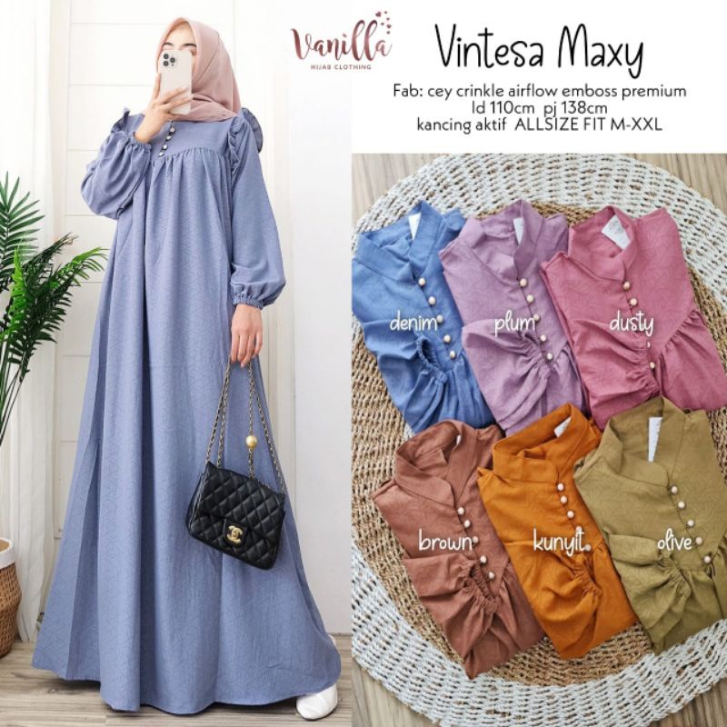 Vintesa maxy, bahan Cey crinkle airflow emboss premium, Ld.108 Pb.138 busui, by Vanilla