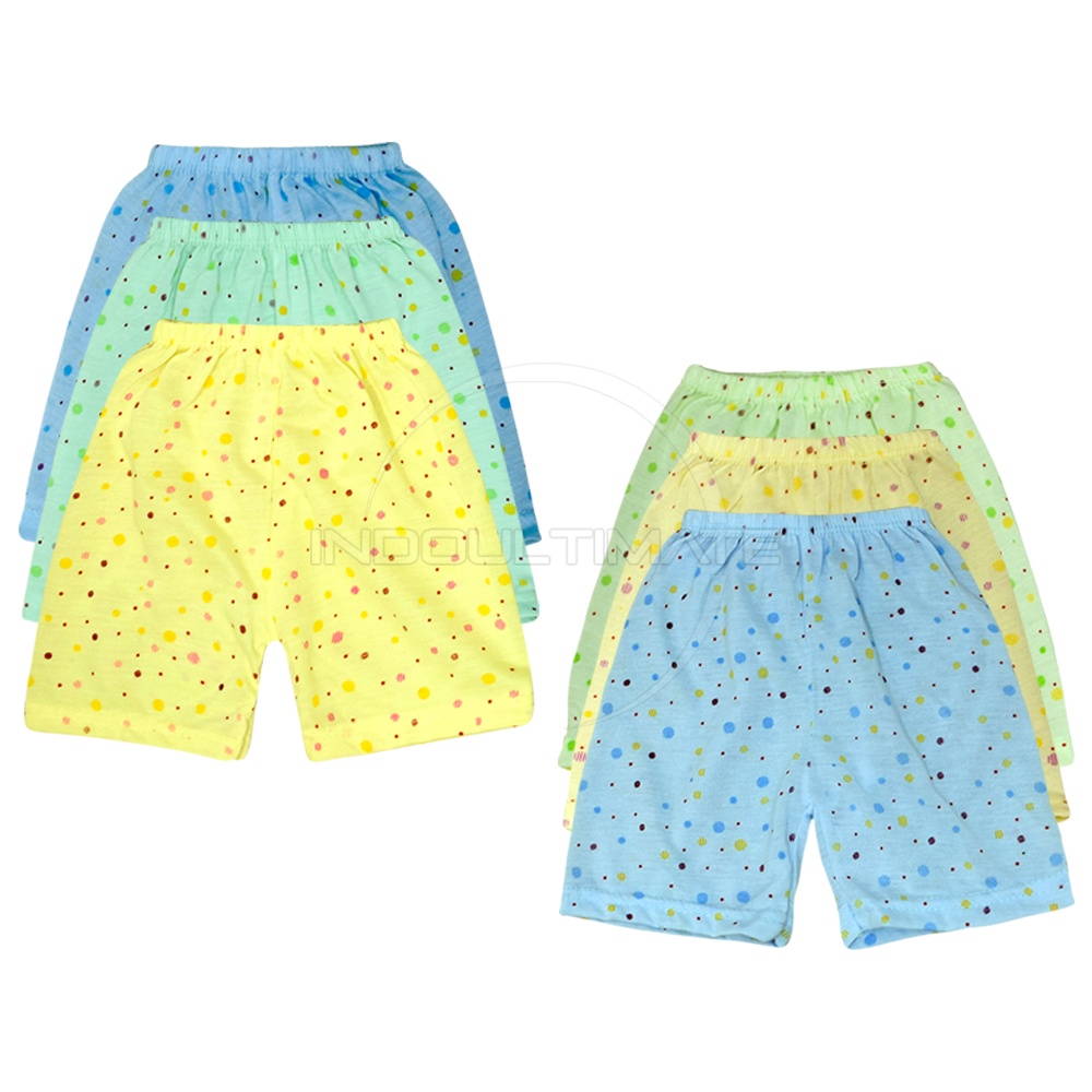 6Pcs Mix Warna CLBS-601 Celana Pendek Bayi STANDARD  Celana Bayi Celana Pendek Laki-laki Perempuan Bawahan pakaian Bayi Baru lahir Celana Bayi baru Lahir Newbor Bayi