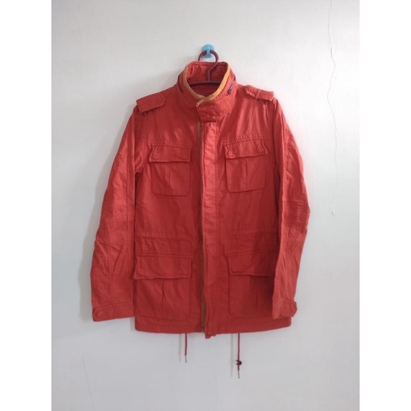 jaket gunung casual orange cewek cowok