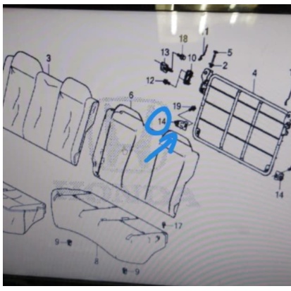 Bracket breket jok kursi tengah Brio Original