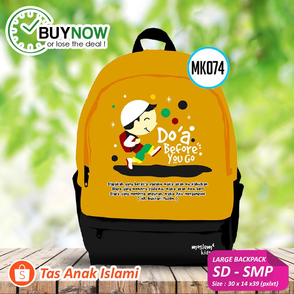 Moslemkids Tas Ransel Anak Lucu Islami Shopee Indonesia