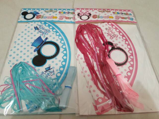 FLAG BANNER TOPI HBD MINNI dan MICKEY RUMBAY