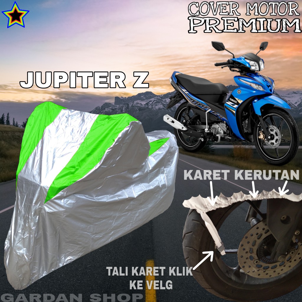 Sarung Motor JUPITER Z Silver HIJAU Body Cover Penutup Pelindung Motor Jupiter PREMIUM