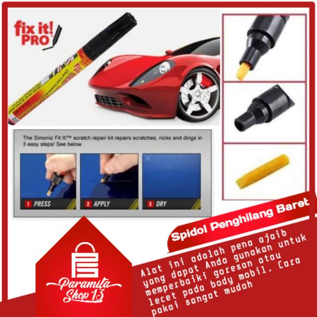 

PS_13/ Penghilang Baret Lecet Mobil Fix It Pro Spidol Ajaib Penghilang Baret Warna Cat Mobil