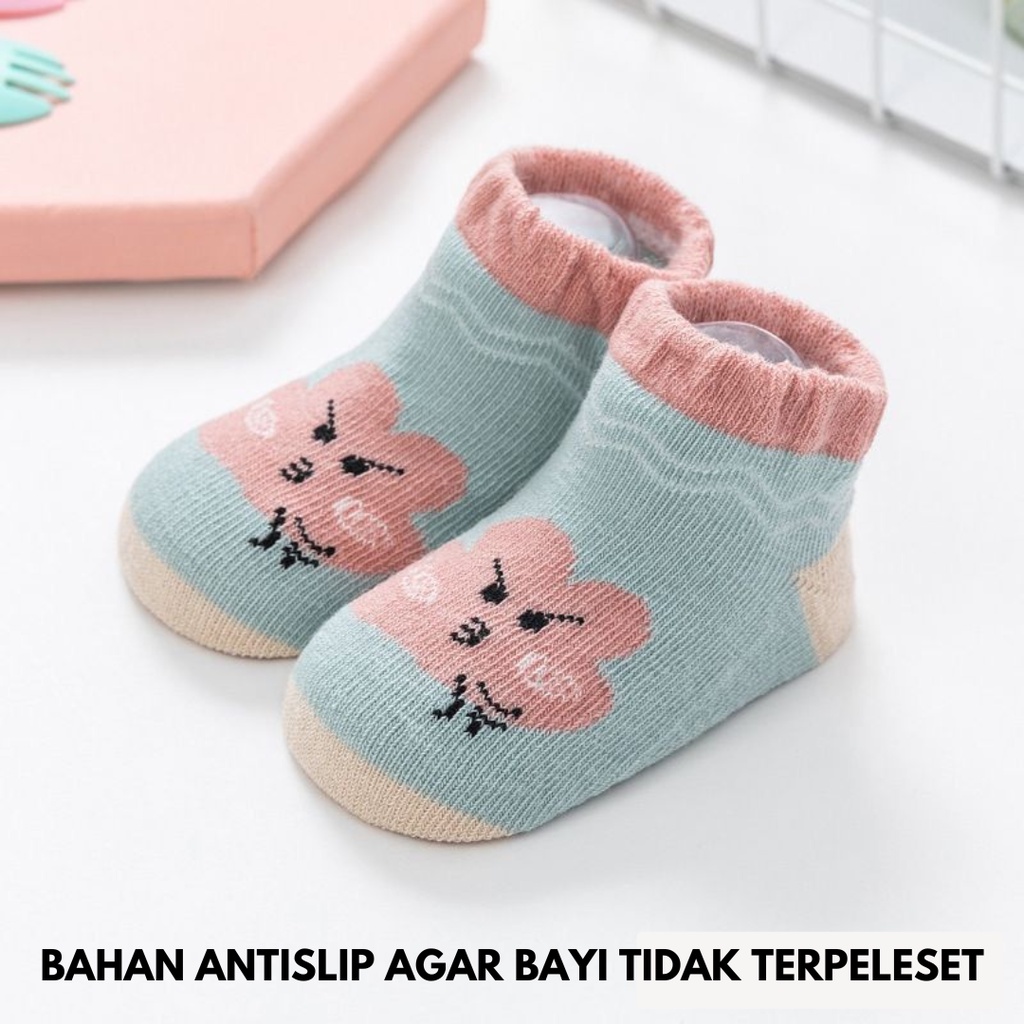 Either.id - Kaos Kaki Sepatu Bayi Gambar Awan Bahan Katun Breathable Nyaman Di Pakai Import-KKA005F