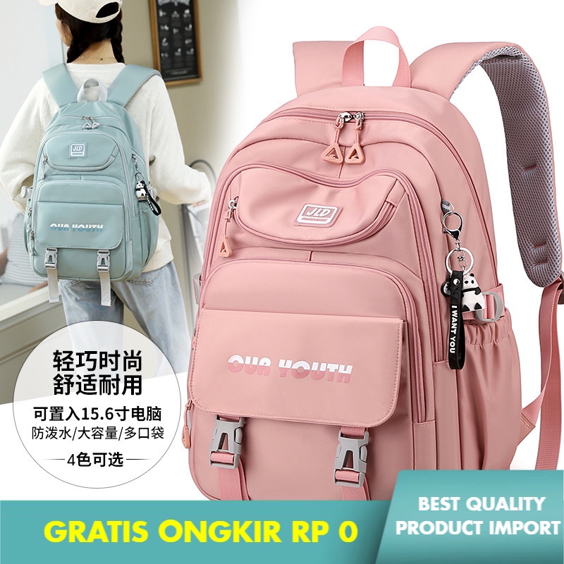 Tas Tengah Siswa Sekolah Junior Sekolahnya Siswa Perguruan Tinggi Wanita Gas  Perlindungan Beban Pen