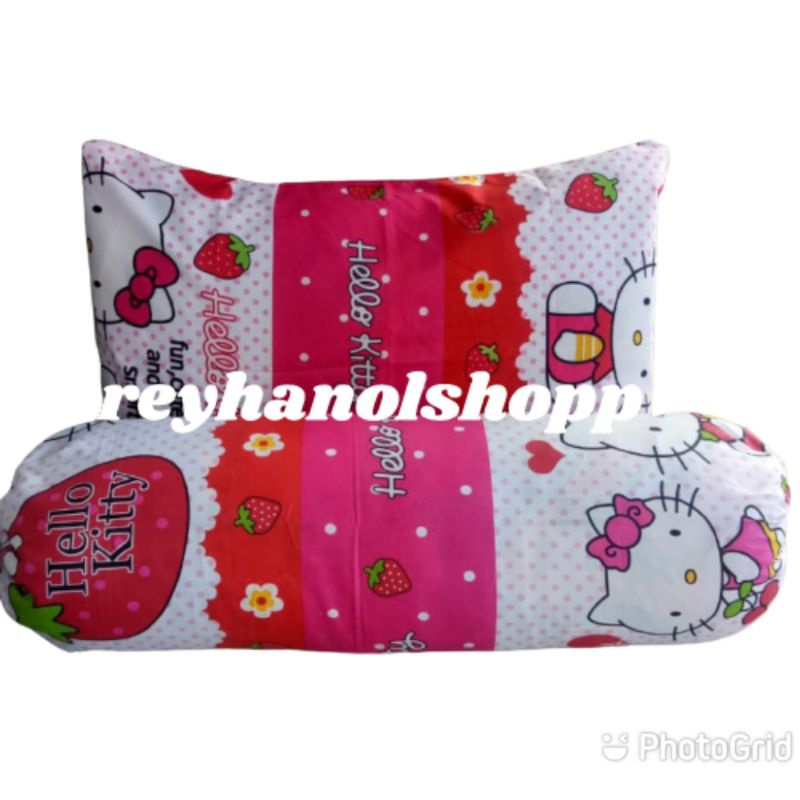 Sarung bantal sarung guling set motif karakter anak