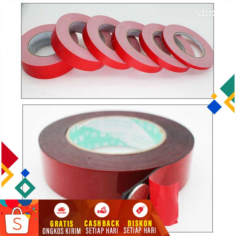 

Tape Lakban Double Tape 3M Foam Serba Guna Size 10m Isolasi Perekat Kuat Multifungsi Dobel Tip Tebal Berkualitas