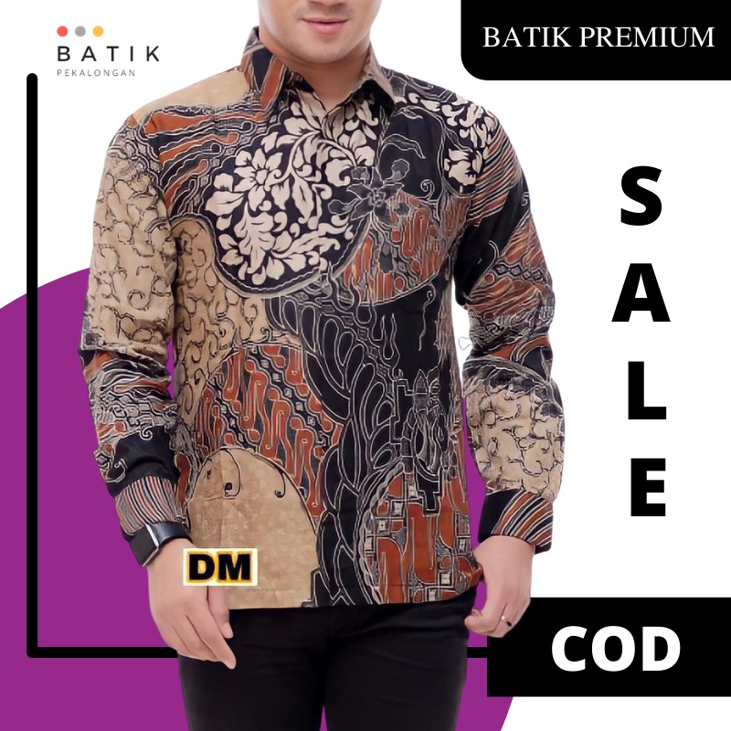 Kemeja Batik Modern Pria Lengan Panjang Batik Pekalongan Premium Anak Muda Remaja Size M L XL XXL