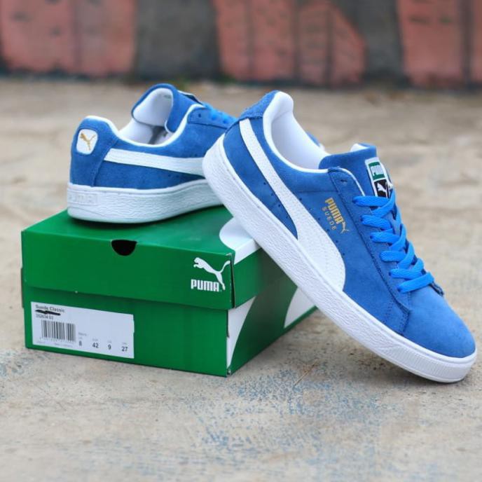 puma suede electric blue