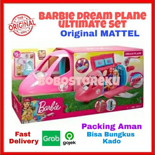 Jual BARBIE DREAM PLANE ULTIMATE SET ORIGINAL MATTEL BARBIE PESAWAT