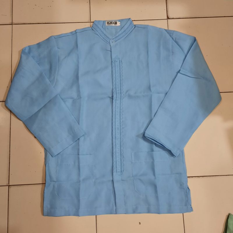 BAJU KOKO TAQWA DEWASA LENGAN PANJANG MURAHHHH-Biru