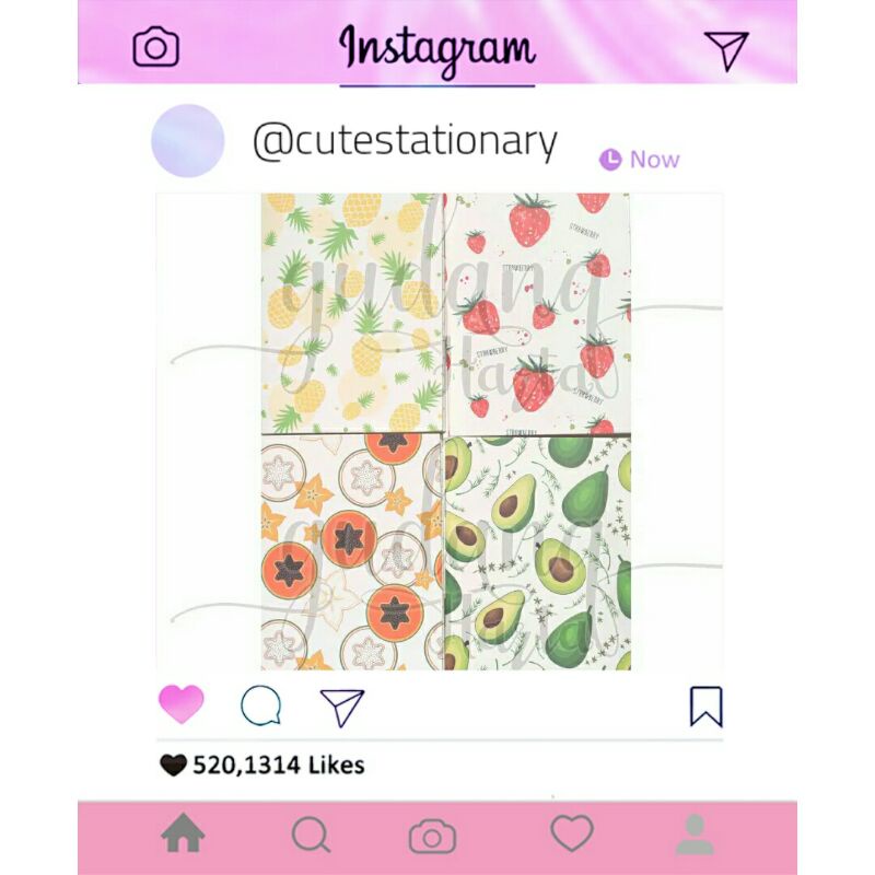 

Notebook Mini Fruit Serius Buku Catatan Buah Lucu