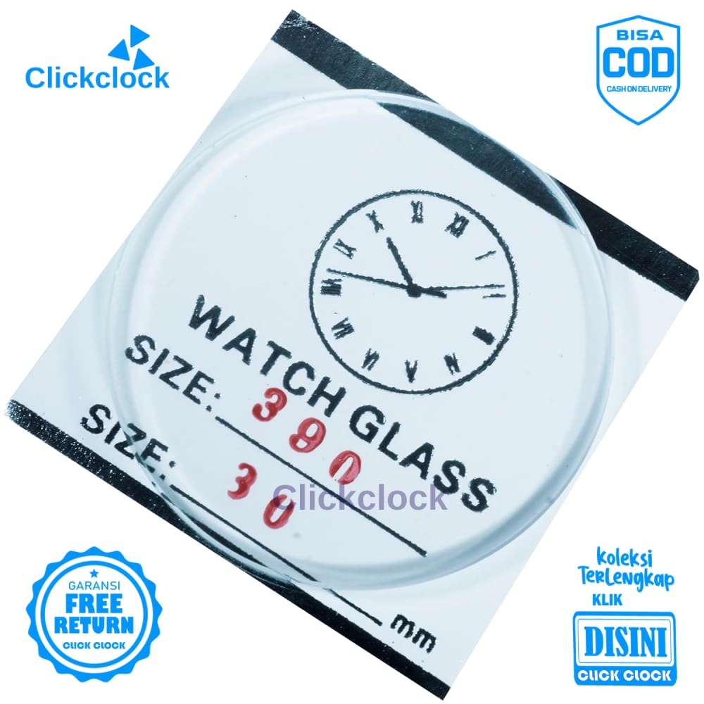 Kaca Jam Kaca Bahan Aksesoris Jam PNC-355 Murah 3,55 cm