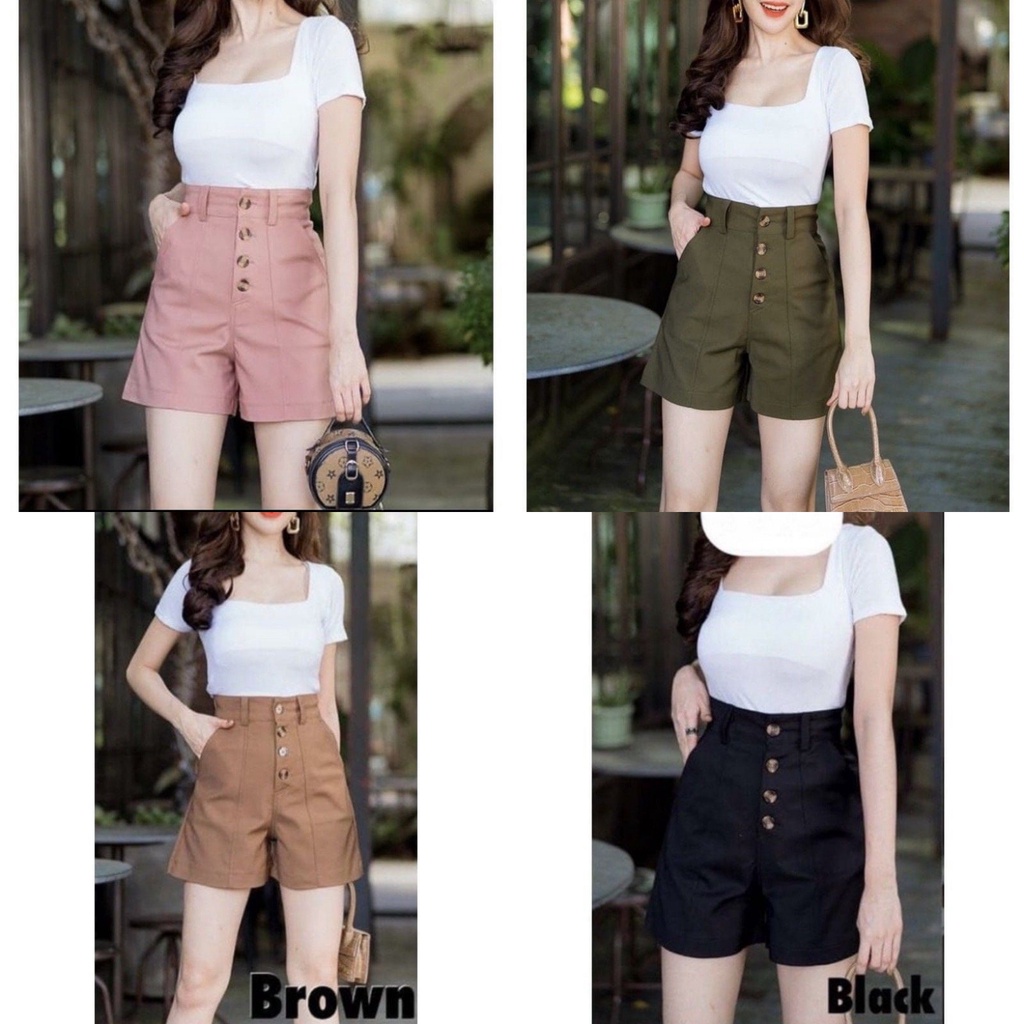 CELANA PENDEK WANITA HOTPANTS HIGHWAIST PANTS READY STOK