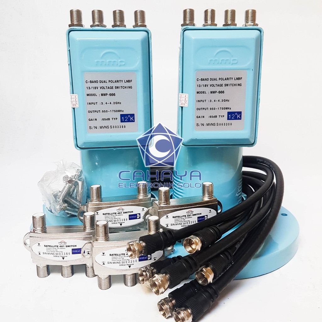 LNB MMP C Band 2 Satelit 4 Receiver 666 Noise 12K Kwarto