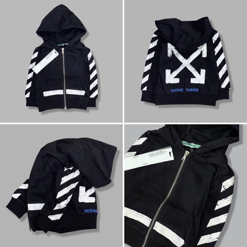 JAKET HOODIE OFF WHITE BABY AND KIDS
