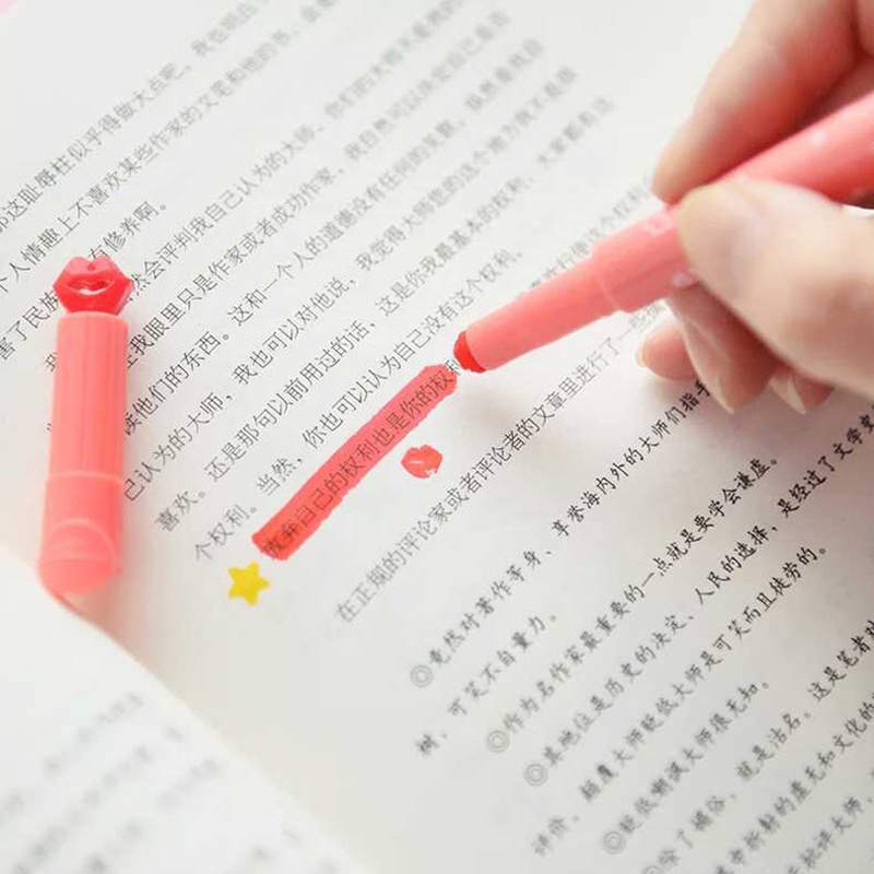 Pulpen Tinta Highlighter Warna Permen Untuk Sekolah / Kantor