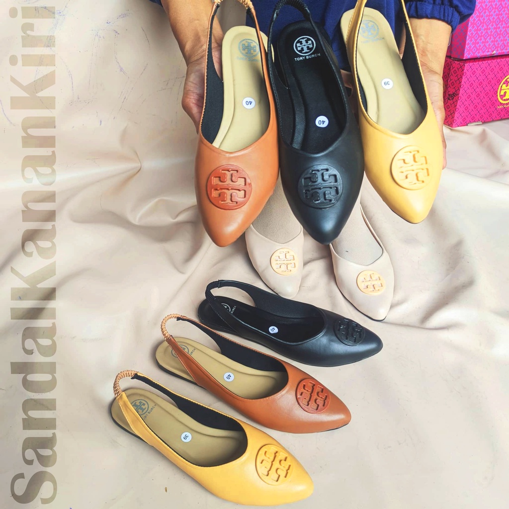 Tory Tory - Sepatu Flat shoes Wanita Sepatu Flatshoes Perempuan Tory Black Series Slip-On, Mules &amp; Mary Janes SK-08323