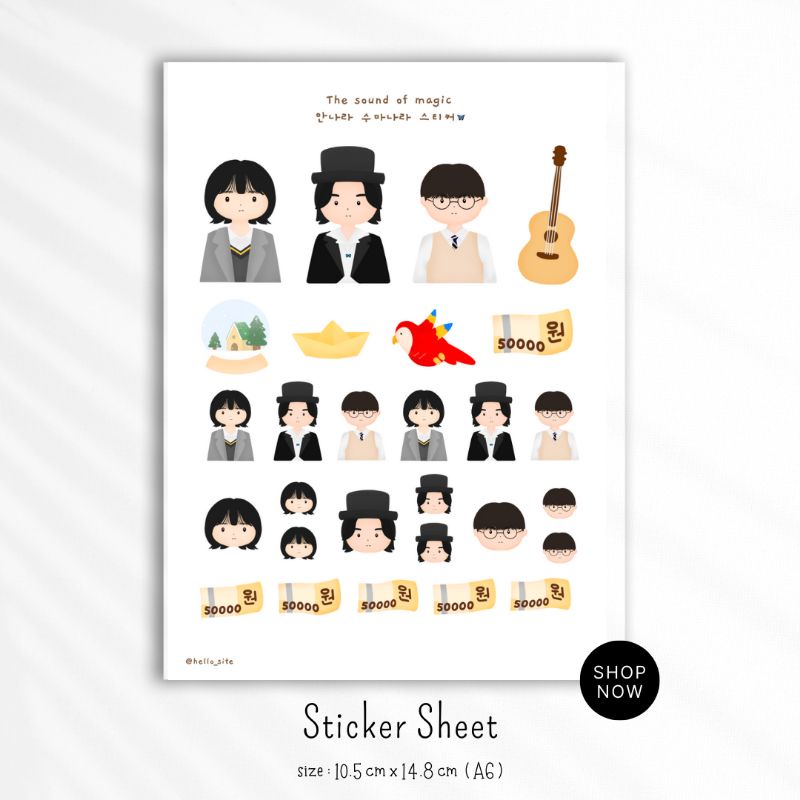 

The Sound of Magic - A6 Korean Drama Stiker Sheet