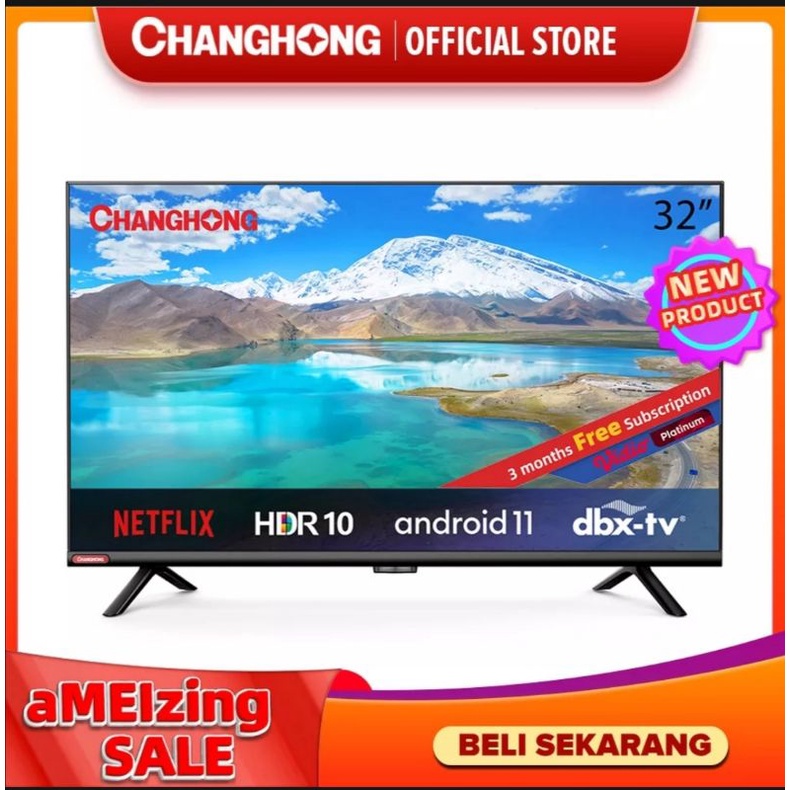 Changhong 32 Inch Smart TV Android 11 Digital LED TV L32G7N