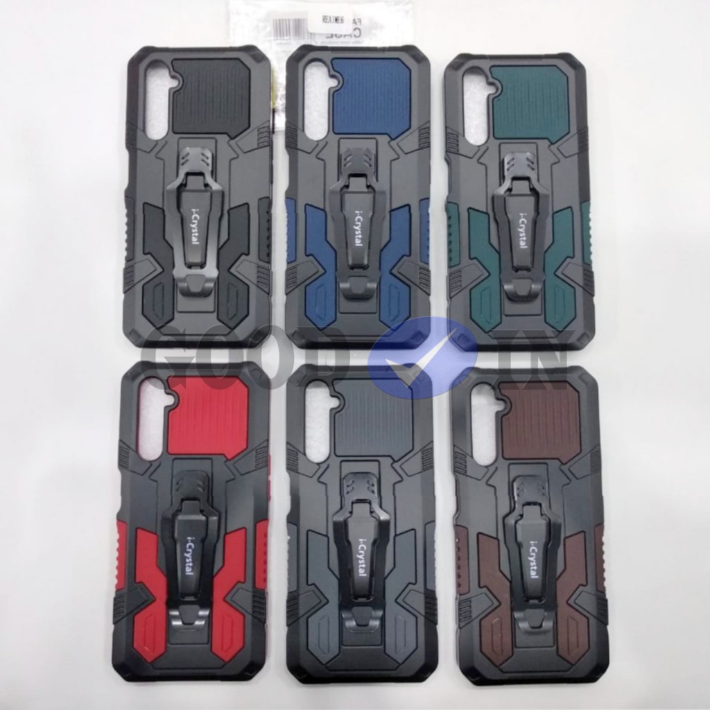 Case Realme 6 - Case Robot Standing + Jepit Pinggang - Case Robot