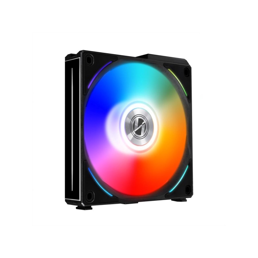 LIAN LI UNI FAN AL120 BLACK - 3PCS 12CM ARGB FAN &amp; CONTROLLER - Combination Lightning Mode Fan Blade