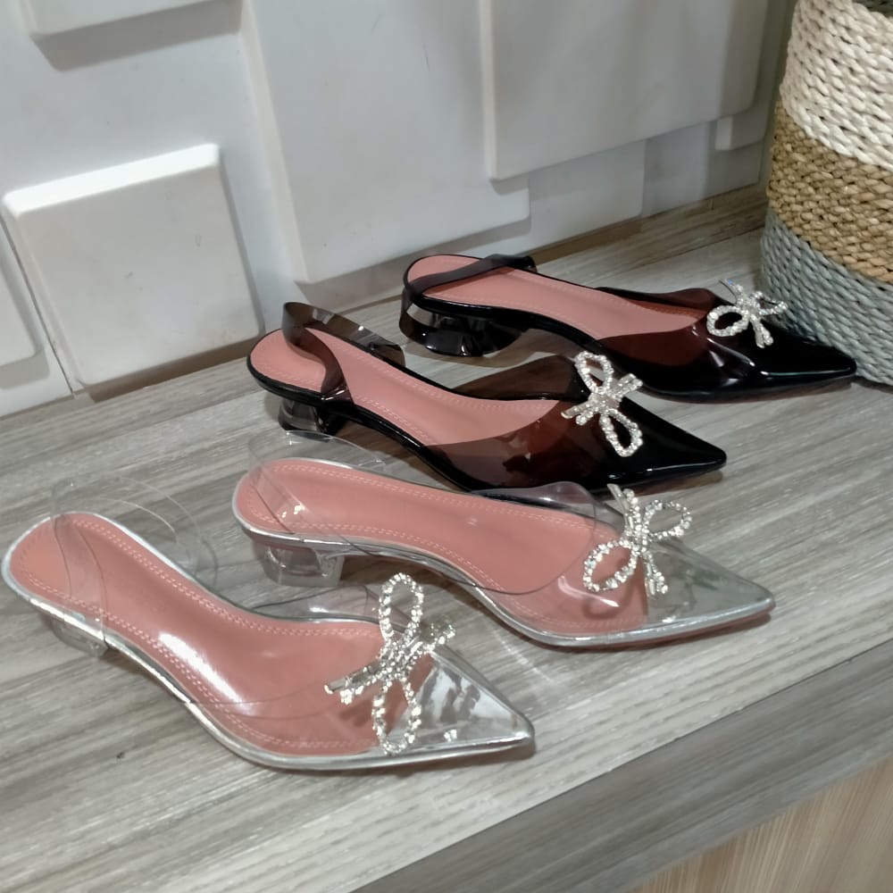 heels kaca transparan amn02 heels 7,4,2 cm