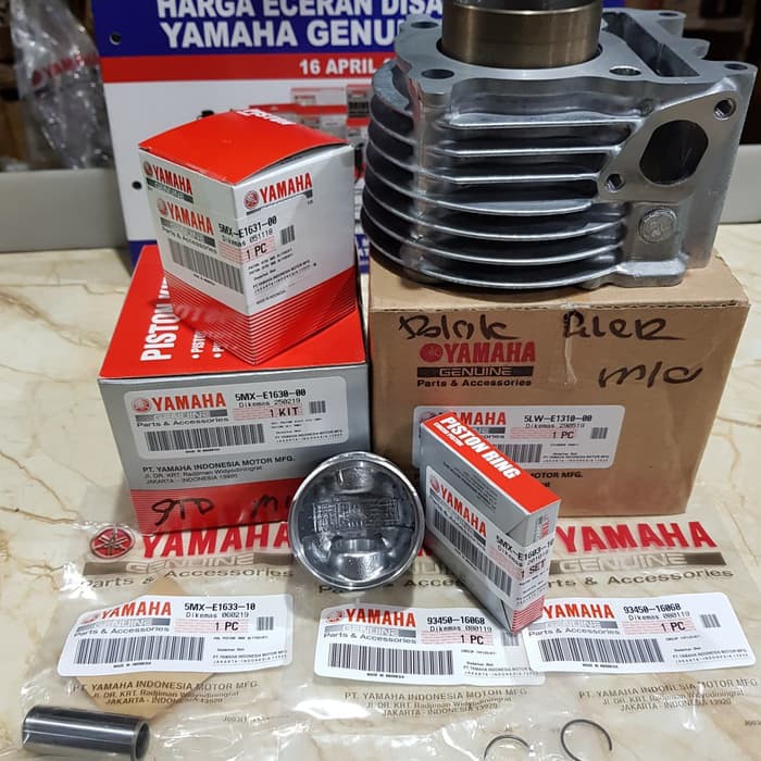 BLOK SEHER BORING PISTON KIT NOUVO MIO SMILE SPORTY ASLI ORI YAMAHA