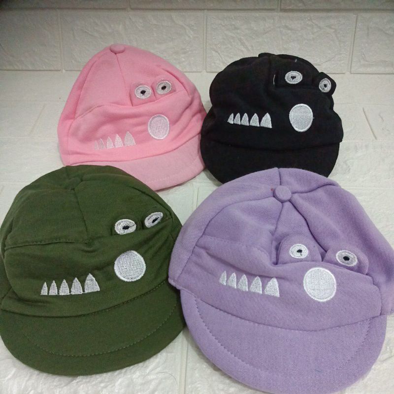 LYSASHOP - Topi Anak Bayi Lucu Motif Kucing/Topi Kupluk Bayi-8