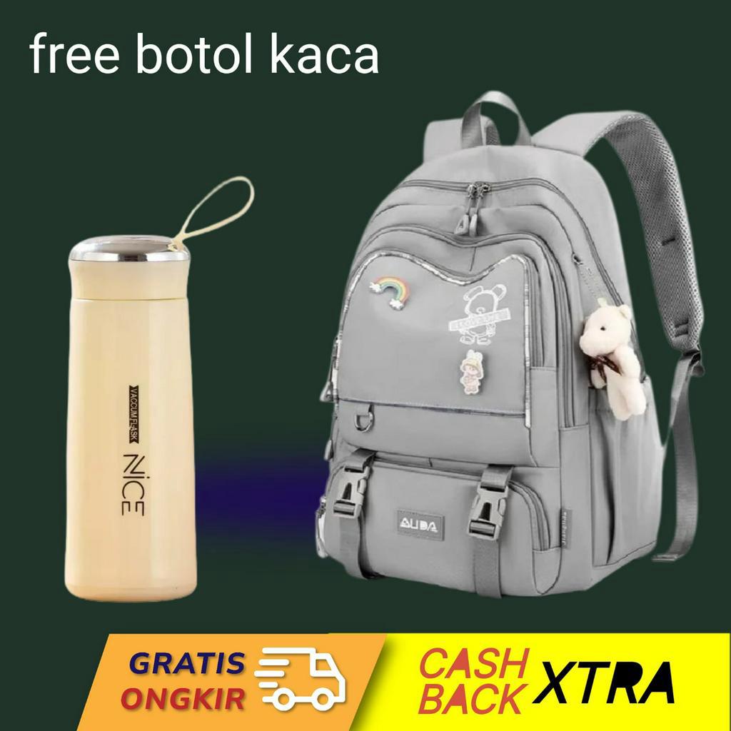 Tas Sekolah Anak Perempuan SD SMP SMA Ransel Kerja ORIGINAL Tas Sekolah Anak Laki-Laki Free Botol Minum Kaca 2023