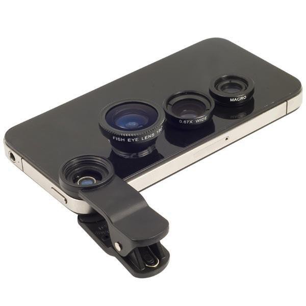 Lensa clip universal 3 in 1 (fish eye, macro lens, wide lens)