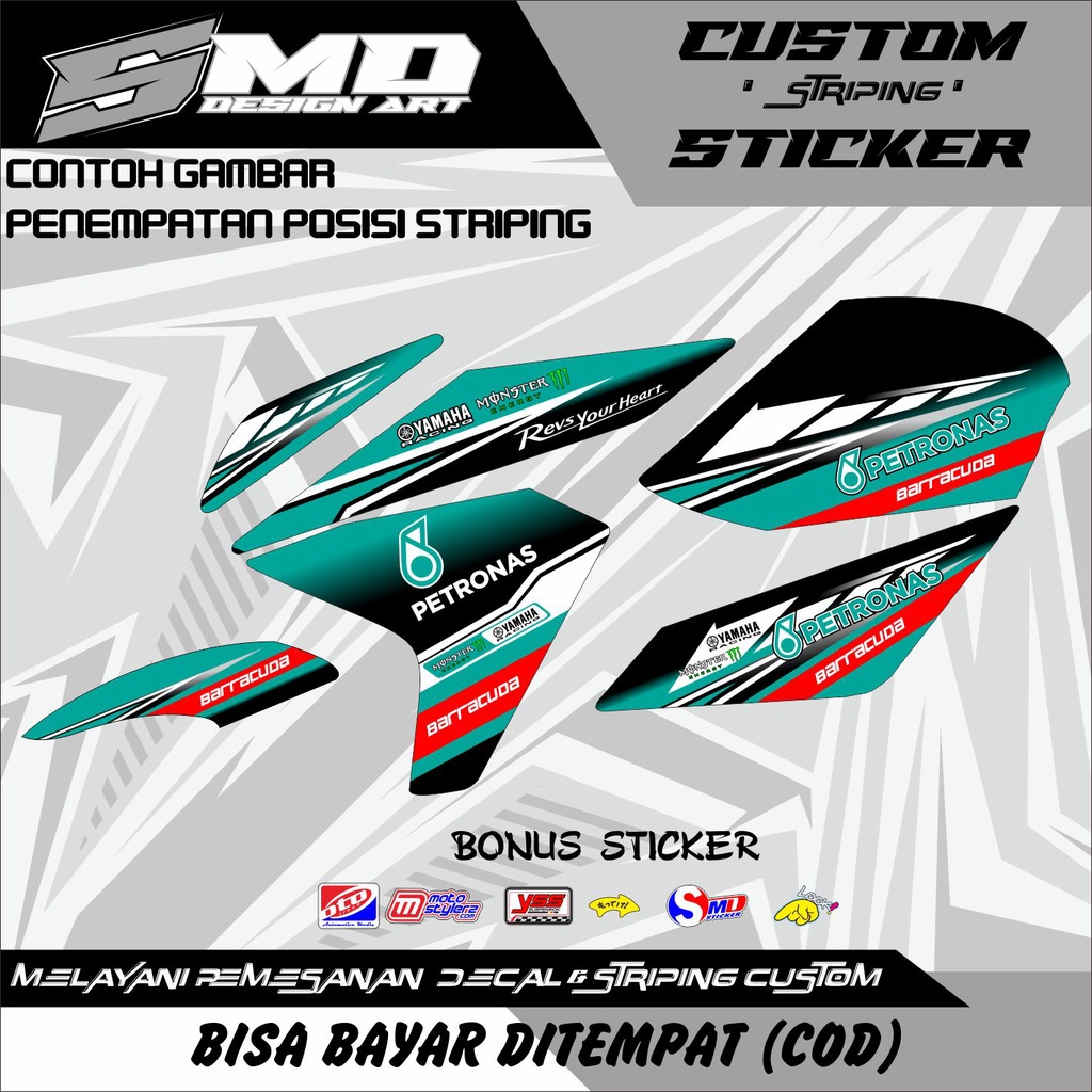 STRIPING STICKER VARIASI VIXION NVL PETRONAS