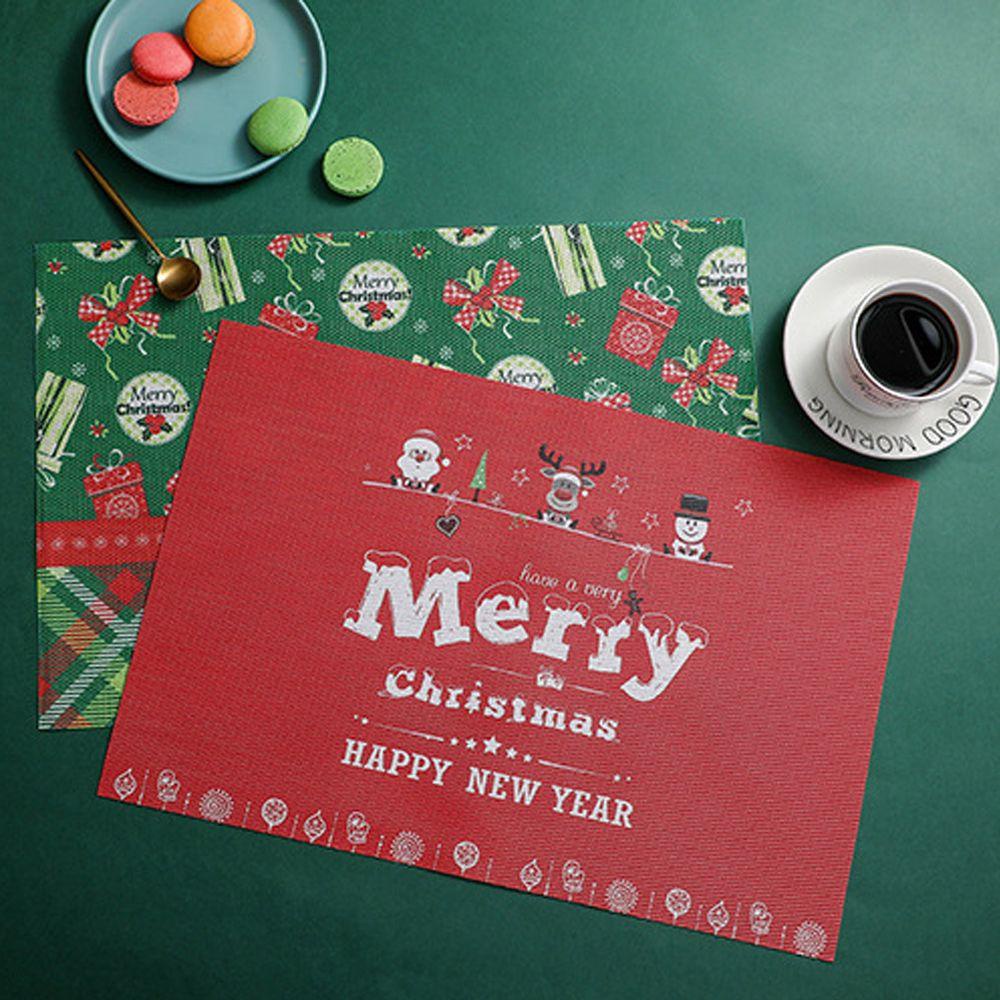 Preva Merry Christmas Home Decor Table Mat Ornamen Tatakan Bisa Dicuci