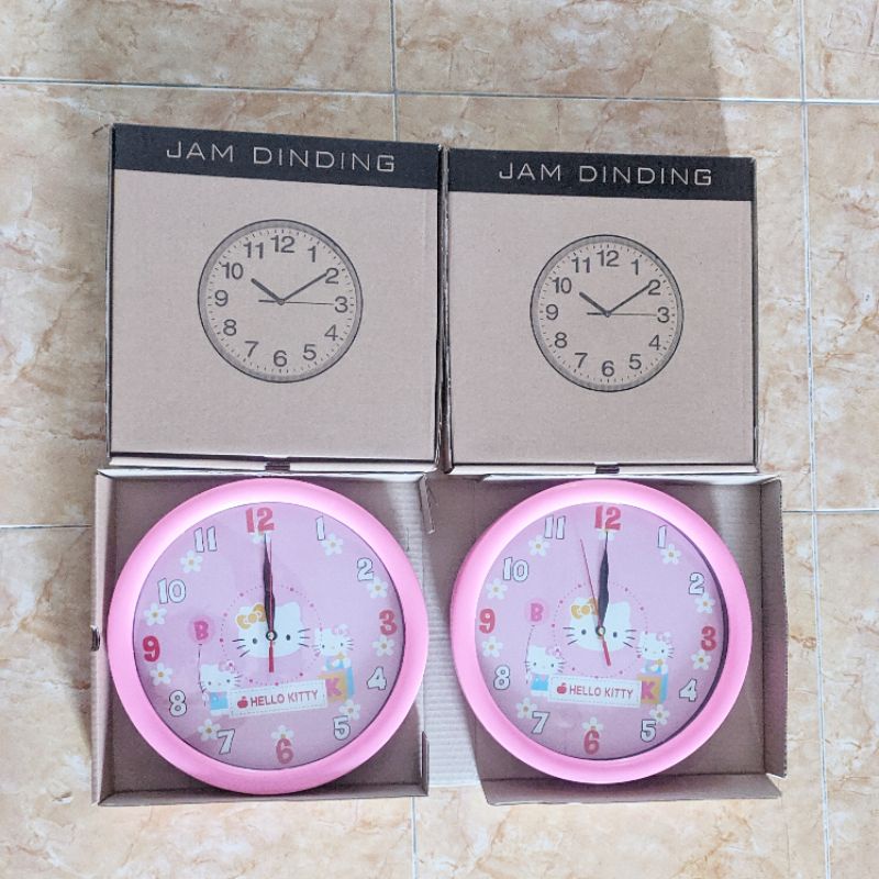 Jam dinding hello kitty jam cantik analog jam tembok jumbo unyu hias