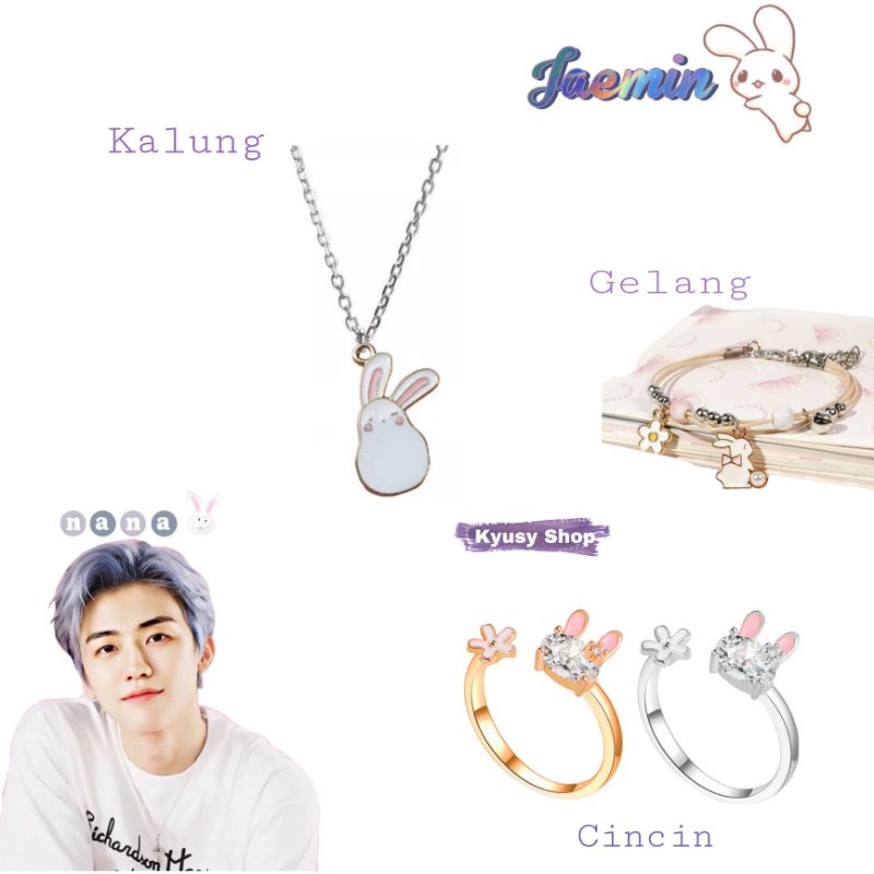 NCT Jaemin Kalung Gelang Cincin Rabbit