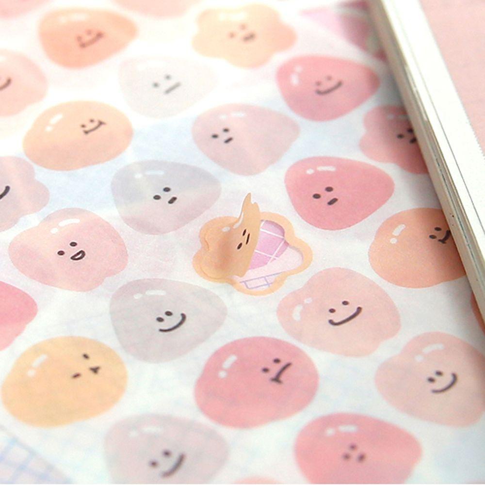 Mxbeauty Bahan Stiker Jurnal Kreativitas Note Paper Sticker Ekspresi Mikro Smiley Diary Buku Pegangan Handphone Idol Card Decor