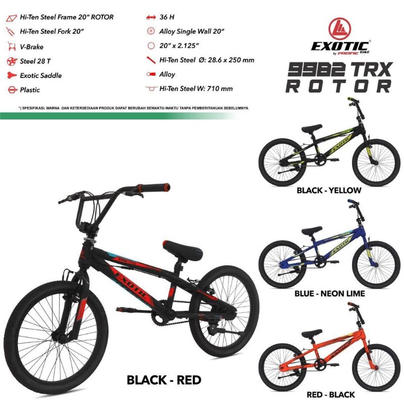 SEPEDA BMX 20inch EXOTIC 9982 TRX ROTOR