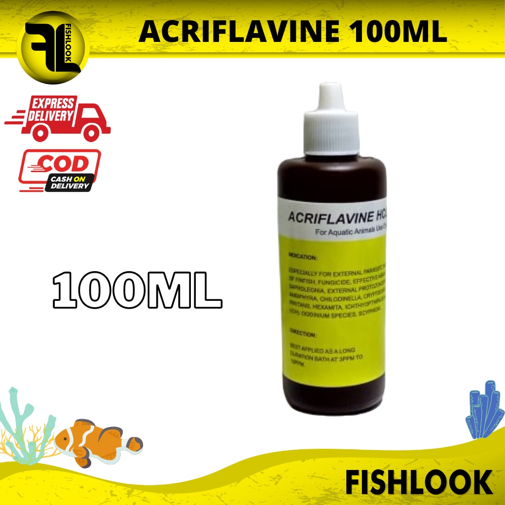 Acrivlafine Acriflavine HCL BPC 100ML obat cair ikan hias cupang guppy