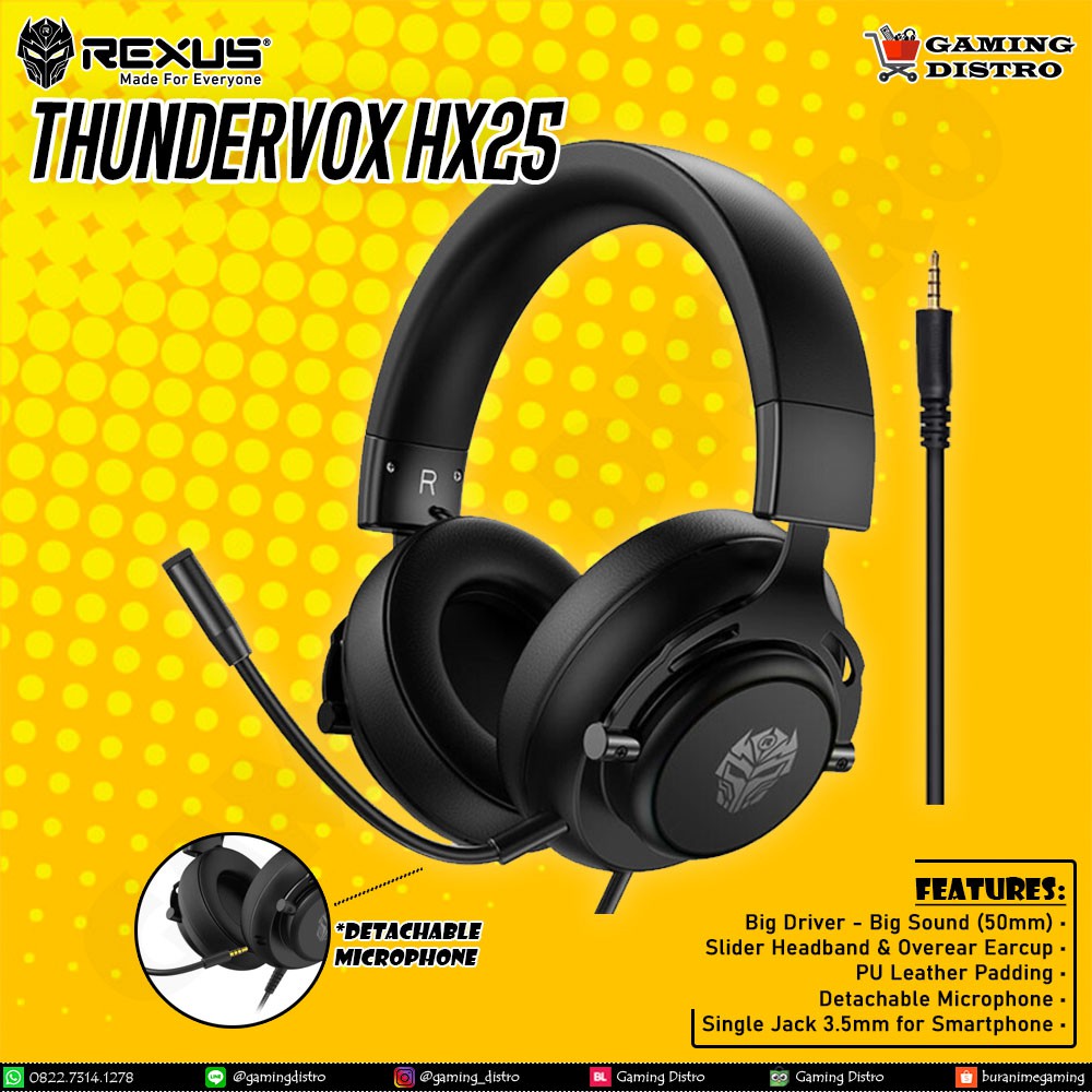 Headset Gaming Rexus Thundervox HX25 - Rexus Thundervox HX25