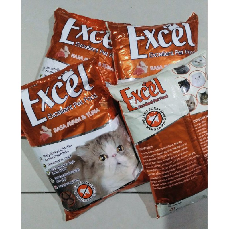 MAKANAN KUCING EXCEL AYAM TUNA (SEGITIGA) 500GR