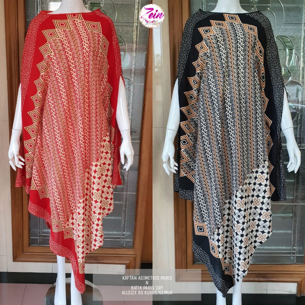 Kaftan Batik Asimetris Batik Kaftan Paris Batik Kondangan Setelan Batik Kaftan Batik Modern Shopee Indonesia